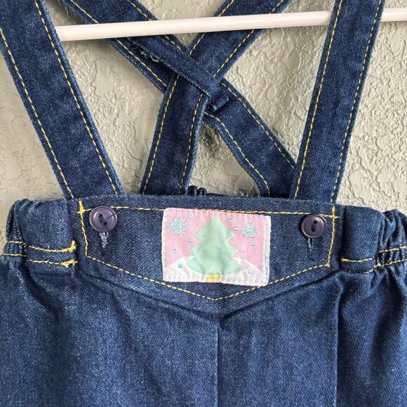 Tot Trends Boys Girls Vintage overalls Denim 18 months - Picture 2 of 6